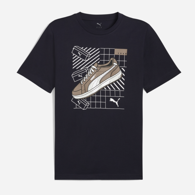 Футболка чоловіча Puma Graphics Sneaker Tee 68483016 xl, синій - Фото 4 Футболка чоловіча Puma Graphics Sneaker Tee 68483016 xl, синій - изображение 4