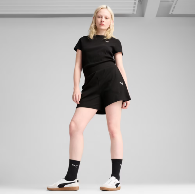 Шорти жіночі PUMA ESS ELEVATED 5" High-Rise Rib Shorts Women 68502601 xs, чорний - Фото 3 Шорти жіночі PUMA ESS ELEVATED 5" High-Rise Rib Shorts Women 68502601 xs, чорний - изображение 3