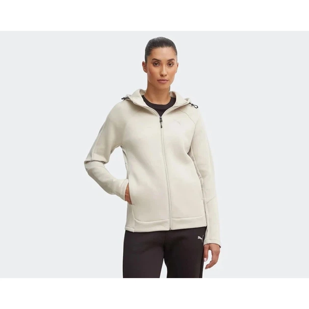 Джемпер жіночий PUMA Evostripe Full-zip Hoodie 68167068 m, бежевий - зображення 2