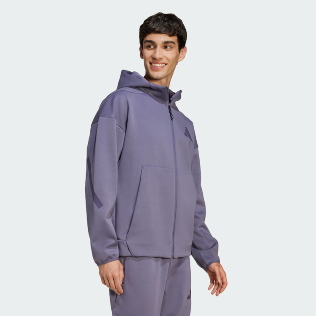 Джемпер New adidas Z.N.E. Full-Zip JW4719 xxl, фіолетовий - изображение 4