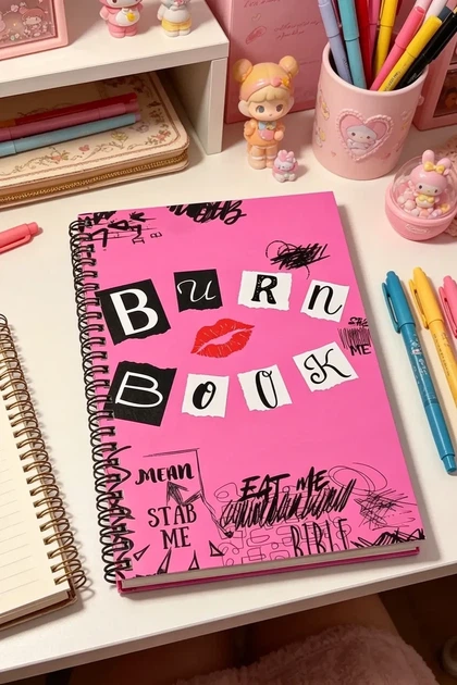 Рожевий блокнот на спіралі «Burn Book», Книга образ - Фото 2 Рожевий блокнот на спіралі «Burn Book», Книга образ - изображение 2
