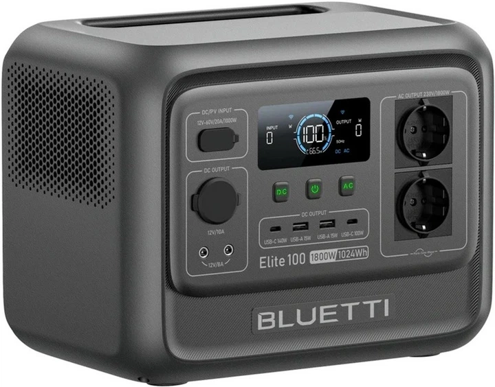 Портативна зарядна станція Bluetti Elite 100 V2 1800W 1024Wh - Фото 4 Портативна зарядна станція Bluetti Elite 100 V2 1800W 1024Wh - изображение 4