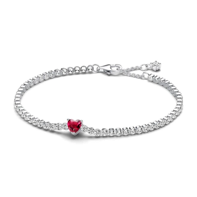 Браслет Pandora "Красное сердце" 590041C02 - Фото 1 Браслет Pandora "Красное сердце" 590041C02 - изображение 1