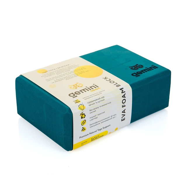 Блок для йоги Gemini Eva Pro Deep GBK-1014 кирпич для йоги мурена - зображення 2