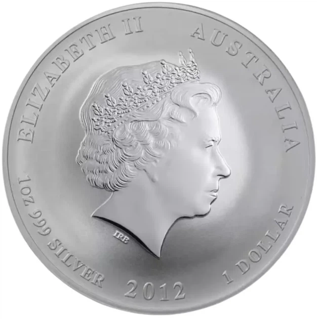 Колекційна срібна монета «Lunar II – Рік Дракона» 31,1 г 2012 рік - Фото 2 Колекційна срібна монета «Lunar II – Рік Дракона» 31,1 г 2012 рік - зображення 2