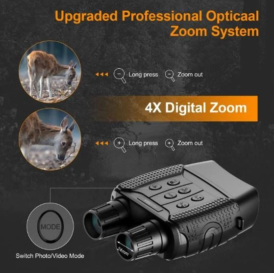 Бинокль цифровой охотничий HuntMax WIFI NV3182 до 300м + microSD 32 ГБ - Фото 5 Бинокль цифровой охотничий HuntMax WIFI NV3182 до 300м + microSD 32 ГБ - изображение 5