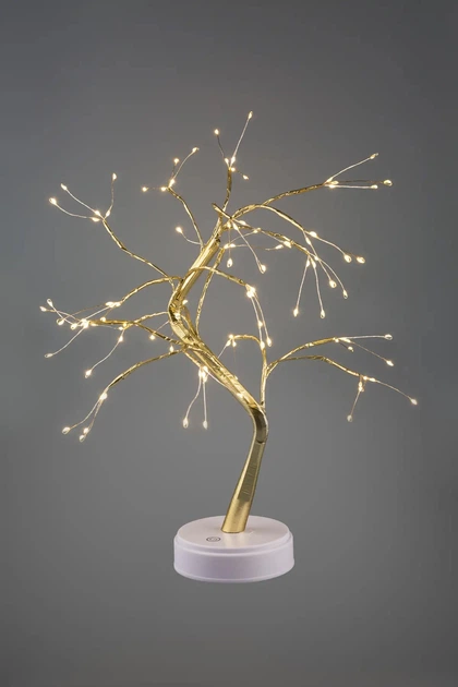 Настольная лампа декоративная LED 5 Вт 108 LED золотая теплый свет 50 см Berger TreeLight 2001-TL-108 - изображение 2