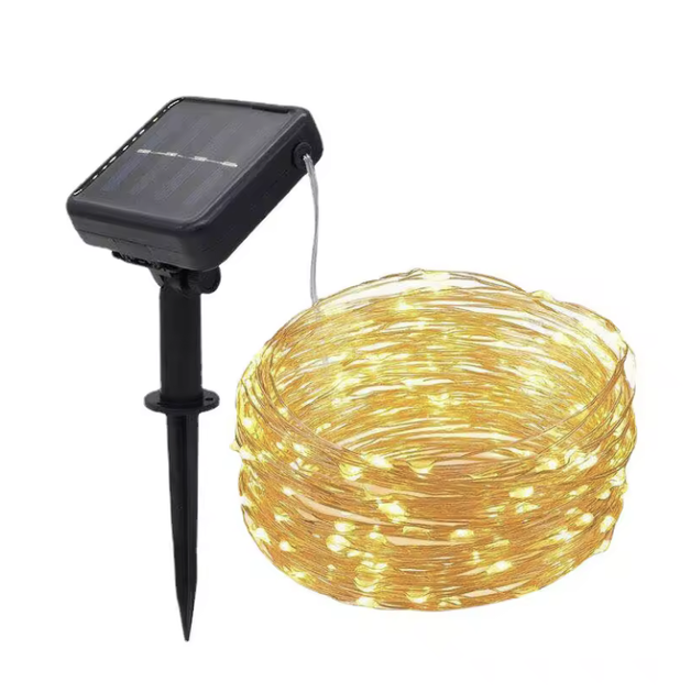 Гирлянда уличная на солнечной батарее LED, 12 м, теплый свет, водонепроницаемая, для сада и праздничного декора. - Фото 1 Гирлянда уличная на солнечной батарее LED, 12 м, теплый свет, водонепроницаемая, для сада и праздничного декора. - изображение 1