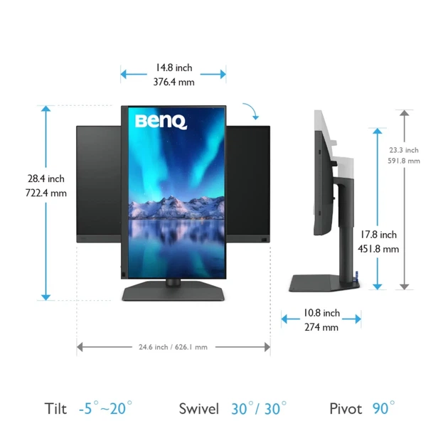 Монітор 27" BenQ SW272Q (9H.LLPLB.QBE) - зображення 10