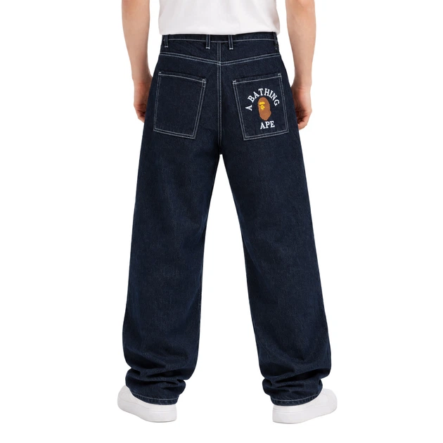 Джинси чоловічі широкі BAPE темно синій - індиго баггі 34 (2078-374-1) - изображение 4