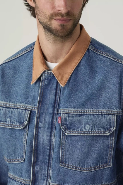 Мужская джинсовая куртка Levi's 48(M) Синий (156534) - изображение 6