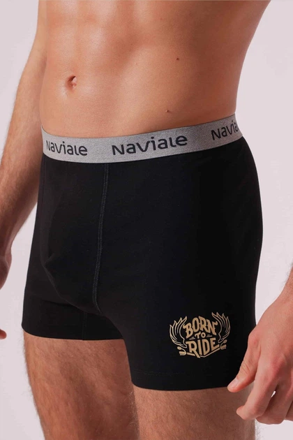 Трусы боксеры, 2 штуки Naviale 48(M) Бронзовая охра-чорный (156783) - изображение 2