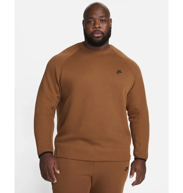 Свитшот мужской Nike M Tch Flc Crew M Коричневый FB7916-281 - Фото 5 Свитшот мужской Nike M Tch Flc Crew M Коричневый FB7916-281 - изображение 5