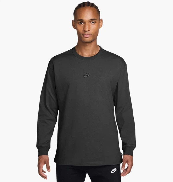 Лонгслив мужской Nike Premium Essentials Sustainable Black M Черный IH1127-010 - Фото 1 Лонгслив мужской Nike Premium Essentials Sustainable Black M Черный IH1127-010 - изображение 1