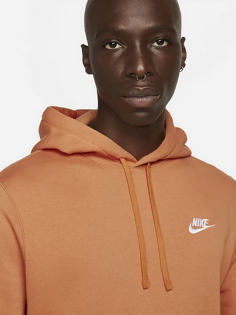 Худі чоловіче Nike Hoodie Sportswear Club Fleece XL Помаранчевий BV2654-808 - Фото 3 Худі чоловіче Nike Hoodie Sportswear Club Fleece XL Помаранчевий BV2654-808 - зображення 3