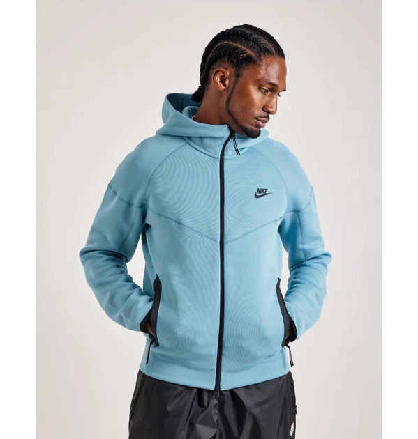 Толстовка чоловіча Nike Sportswear Tech Fleece Windrunner S Блакитний FB7921-464 - Фото 2 Толстовка чоловіча Nike Sportswear Tech Fleece Windrunner S Блакитний FB7921-464 - зображення 2