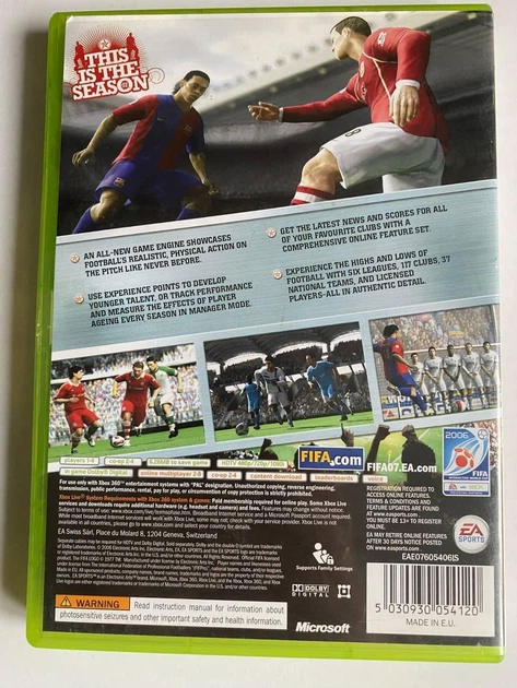 Диск для Xbox 360 - FIFA 07, английская версия, Б/У - Фото 2 Диск для Xbox 360 - FIFA 07, английская версия, Б/У - изображение 2