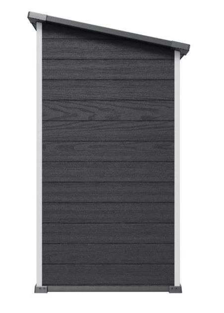 Садовий пластиковий будиночок Keter Essential 6x4 (184смх112см) графіт/білий 263895 - изображение 2