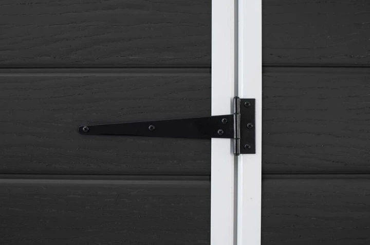 Садовий пластиковий будиночок Keter Essential 6x4 (184смх112см) графіт/білий 263895 - изображение 5