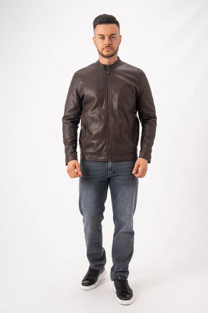 Куртка из экокожи K.O.R 6628 Коричневый (coffee) XL - Фото 2 Куртка из экокожи K.O.R 6628 Коричневый (coffee) XL - изображение 2