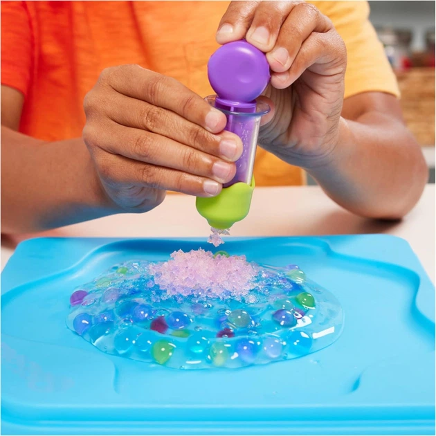 Набор для создания слайма Orbeez Mixin Slime Set 300 г 2 цвета (прозрачный и голубой) 2500+ гидрогелевых шариков для детей - Фото 2 Набор для создания слайма Orbeez Mixin Slime Set 300 г 2 цвета (прозрачный и голубой) 2500+ гидрогелевых шариков для детей - изображение 2