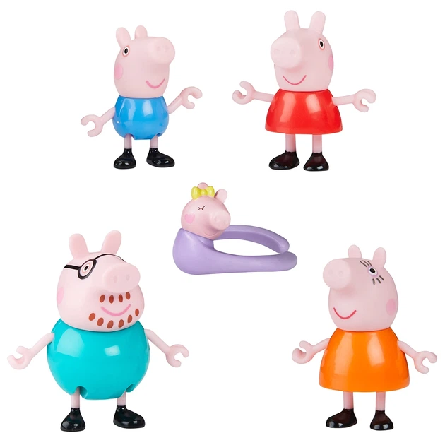 Набор фигурок Peppa Pig Большая семья Пеппы 5 фигурок с переноской - Фото 2 Набор фигурок Peppa Pig Большая семья Пеппы 5 фигурок с переноской - изображение 2