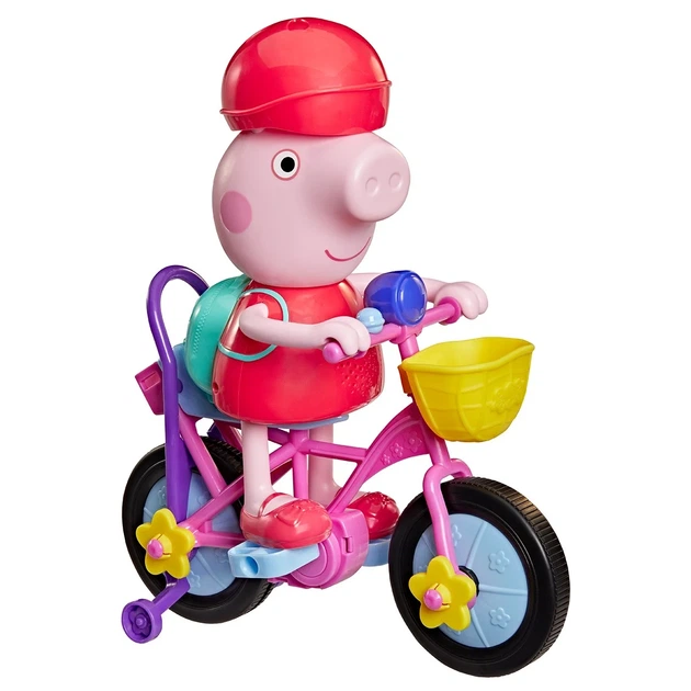 Интерактивный набор Peppa Pig Пеппа на велосипеде с фигуркой, шлемом и ручкой-толкателем - Фото 3 Интерактивный набор Peppa Pig Пеппа на велосипеде с фигуркой, шлемом и ручкой-толкателем - изображение 3