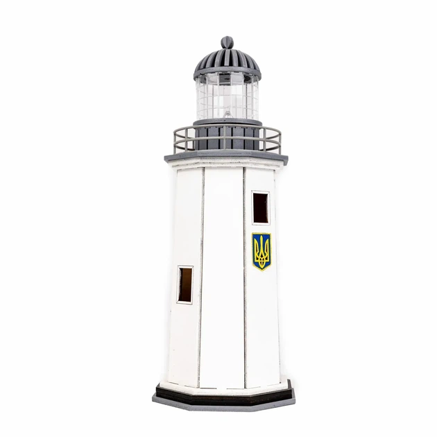 Збірна дерев'яна модель Lighthouse Маяк на острові Зміїний Україна - зображення 7