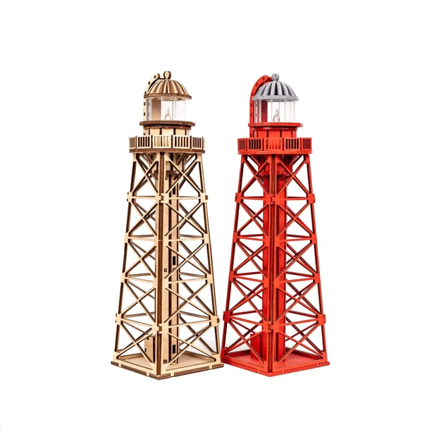 Збірна дерев'яна модель Lighthouse Джарилгацький маяк Херсонська обл Україна - Фото 2 Збірна дерев'яна модель Lighthouse Джарилгацький маяк Херсонська обл Україна - зображення 2