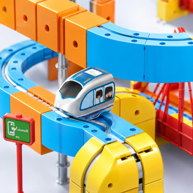 Конструктор магнитный Magnetic DIY Rail Car Поезд 134 детали - изображение 2