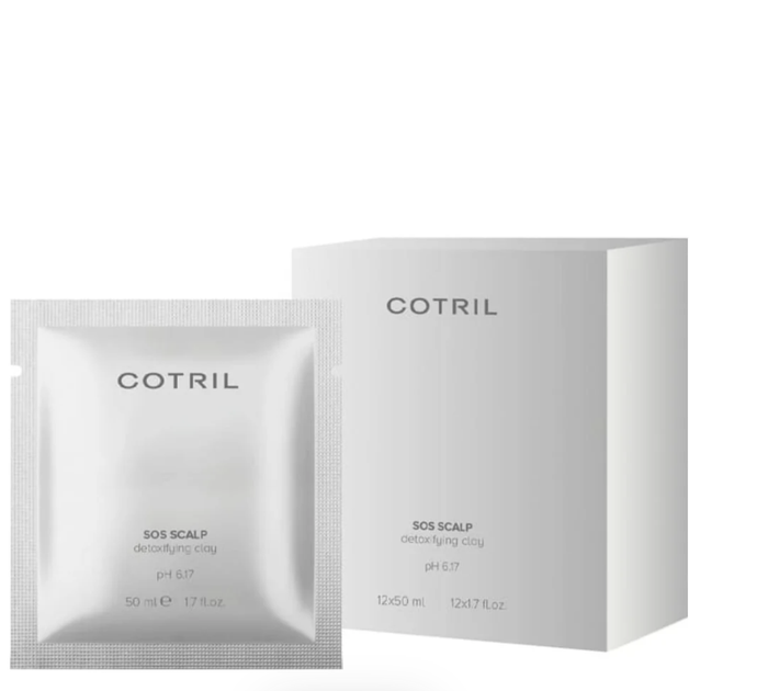 Очищающая детокс-глина для кожи головы Cotril Scalp Line SOS Scalp Detox Clay 12 x 50 мл - Фото 1 Очищающая детокс-глина для кожи головы Cotril Scalp Line SOS Scalp Detox Clay 12 x 50 мл - изображение 1