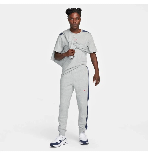 Брюки чоловічі Nike M Nsw Sp Flc Jogger Bb L Сірий FN0246-064 - зображення 6