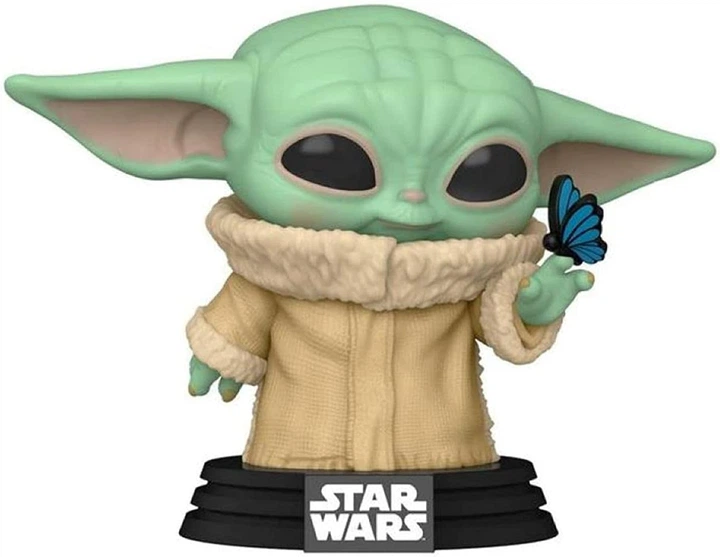 Фигурка Фанко Малыш Грогу с Бабочкой №468 Star Wars Mandalorian The Child Grogu with Butterfly Funko 54529 - изображение 2