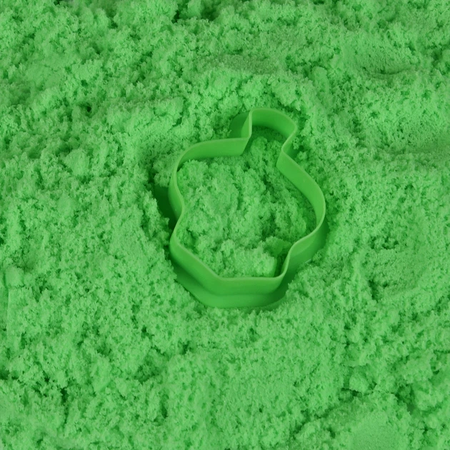 Кинетический песок Strateg Magic Sand зелёный 200 г с формочкой для детей от 3 лет - Фото 3 Кинетический песок Strateg Magic Sand зелёный 200 г с формочкой для детей от 3 лет - изображение 3