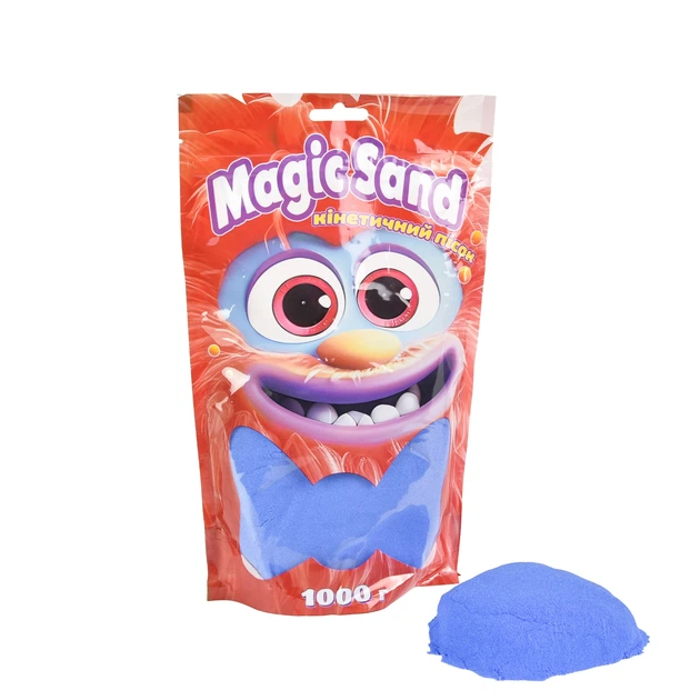 Кинетический песок Strateg Magic Sand синий 1 кг с 5 формочками в пакете 3+ - Фото 1 Кинетический песок Strateg Magic Sand синий 1 кг с 5 формочками в пакете 3+ - изображение 1