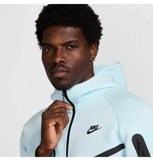 Толстовка чоловіча Nike Sportswear Tech Fleece Light Blue L Блакитний HV0949-474 - Фото 9 Толстовка чоловіча Nike Sportswear Tech Fleece Light Blue L Блакитний HV0949-474 - зображення 9