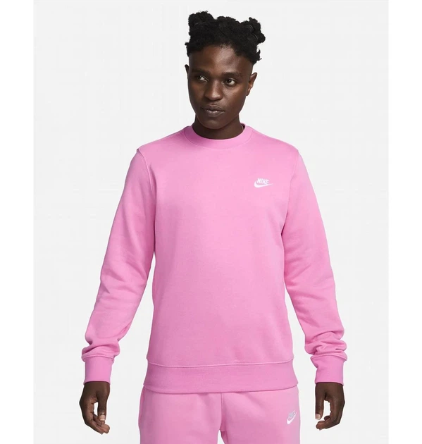 Світшот чоловічий Nike Sportswear Club Fleece Crew Pink L Рожевий BV2662-675 - зображення 4