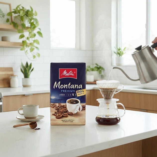 Кофе молотый 515 г Melitta Montana 100% арабика средней обжарки натуральный кофе средний помол орехово шоколадный вкус ароматный напиток с кофеином легкой кислинкой вакуумная упаковка - Фото 7 Кофе молотый 515 г Melitta Montana 100% арабика средней обжарки натуральный кофе средний помол орехово шоколадный вкус ароматный напиток с кофеином легкой кислинкой вакуумная упаковка - изображение 7