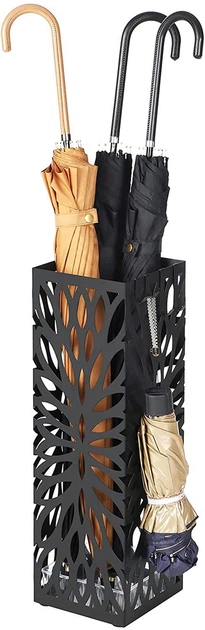 Підставка для парасольок Parasolnik Black Openwork 15,5x15,5x49 см чорна LUC48B - изображение 2