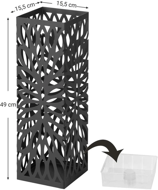 Підставка для парасольок Parasolnik Black Openwork 15,5x15,5x49 см чорна LUC48B - изображение 7