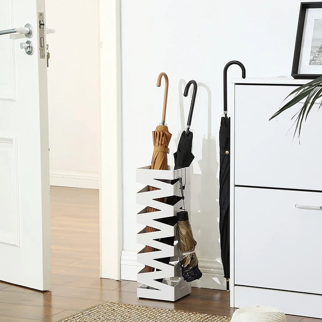 Підставка для парасольок Parasolnik White Modern Openwork 15,5x15,5x49 см Біла LUC16W - Фото 5 Підставка для парасольок Parasolnik White Modern Openwork 15,5x15,5x49 см Біла LUC16W - изображение 5