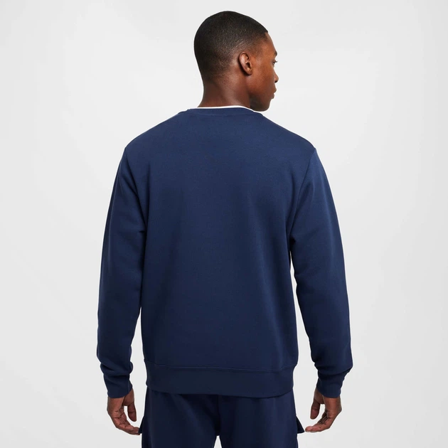 Свитшот мужской Nike Air Fleece Crew-Neck Blue M Синий HM0177-410 - Фото 2 Свитшот мужской Nike Air Fleece Crew-Neck Blue M Синий HM0177-410 - изображение 2
