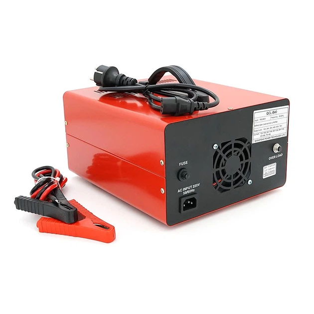 Зарядное устройство для аккумуляторов Komco YG36890 AGM/LiFePO4, output 12-72V, 5А-40А, + крокодилы, 290x247x157mm - изображение 3