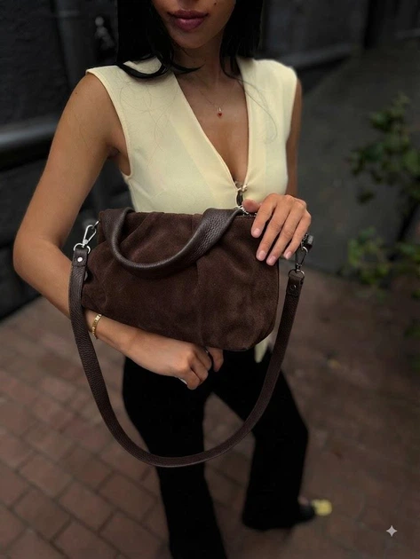 Сумка женская из натуральной кожи средняя ARTiS Bags 1715 202-4619 коричневая - Фото 3 Сумка женская из натуральной кожи средняя ARTiS Bags 1715 202-4619 коричневая - изображение 3