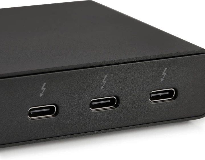 Док-станция Amazon Basics Thunderbolt 4 / USB4 с 3 портами Thunderbolt 4, USB-A 3.1, поддержкой двух дисплеев 4K 60 Гц и зарядкой до 85 Вт - изображение 5