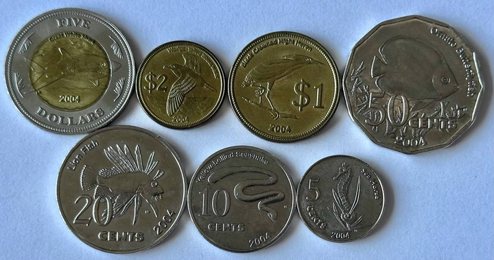 Кокосові острови набір 7 монет 5,10,20,50 центів 1,2,5 доларів 2004 рік Монети світу - Фото 1 Кокосові острови набір 7 монет 5,10,20,50 центів 1,2,5 доларів 2004 рік Монети світу - изображение 1