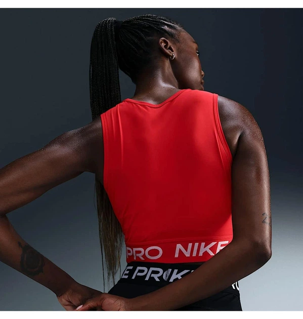 Спортивний топ жіночий Nike Pro Df Red M Червоний FZ3615-657 - Фото 2 Спортивний топ жіночий Nike Pro Df Red M Червоний FZ3615-657 - зображення 2