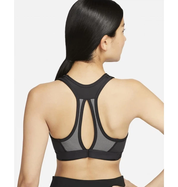 Спортивний топ жіночий Nike Swoosh High Support LA-B Чорний DX6815-010 - Фото 2 Спортивний топ жіночий Nike Swoosh High Support LA-B Чорний DX6815-010 - зображення 2