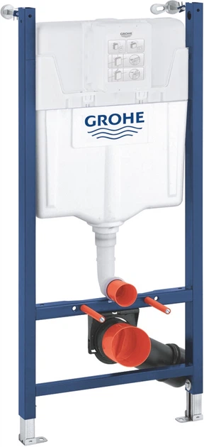 Инсталляция Grohe Rapid SL Solido 38971000 + панель смыва Even 38966KV0 черная глянцевая + унитаз подвесной Kroner Harz WHI493736 Tornado с сиденьем Soft Close дюропласт (38971966KV0KH49T) - изображение 2