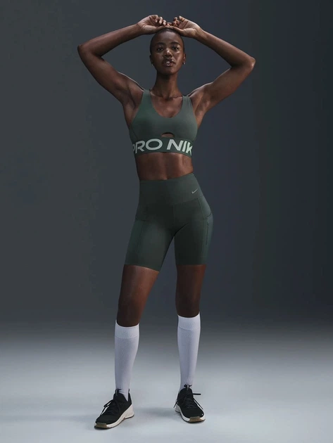 Спортивний топ жіночий Nike Np Indy Plunge Bra Bold XS зелений HF7324-844 - Фото 3 Спортивний топ жіночий Nike Np Indy Plunge Bra Bold XS зелений HF7324-844 - зображення 3